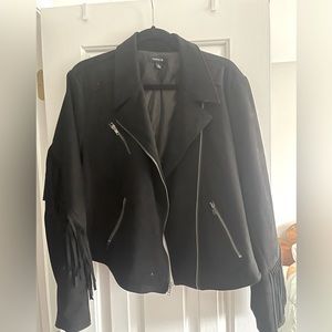 Torrid fringe suede jacket